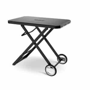 Masă de lucru din plastic pliabilă cu cadru din oțel și roți_Cozze_studio