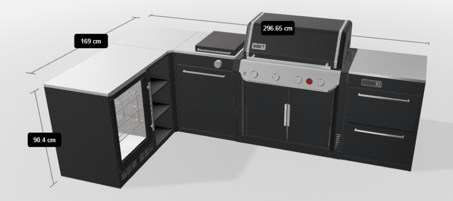 Bucătărie "L" 6 module, BBQ KITCHEN