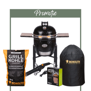 STARTER SET Grill ceramic kamado cu cărbuni CLASSIC PRO-Serie 2.0 negru, Monolith