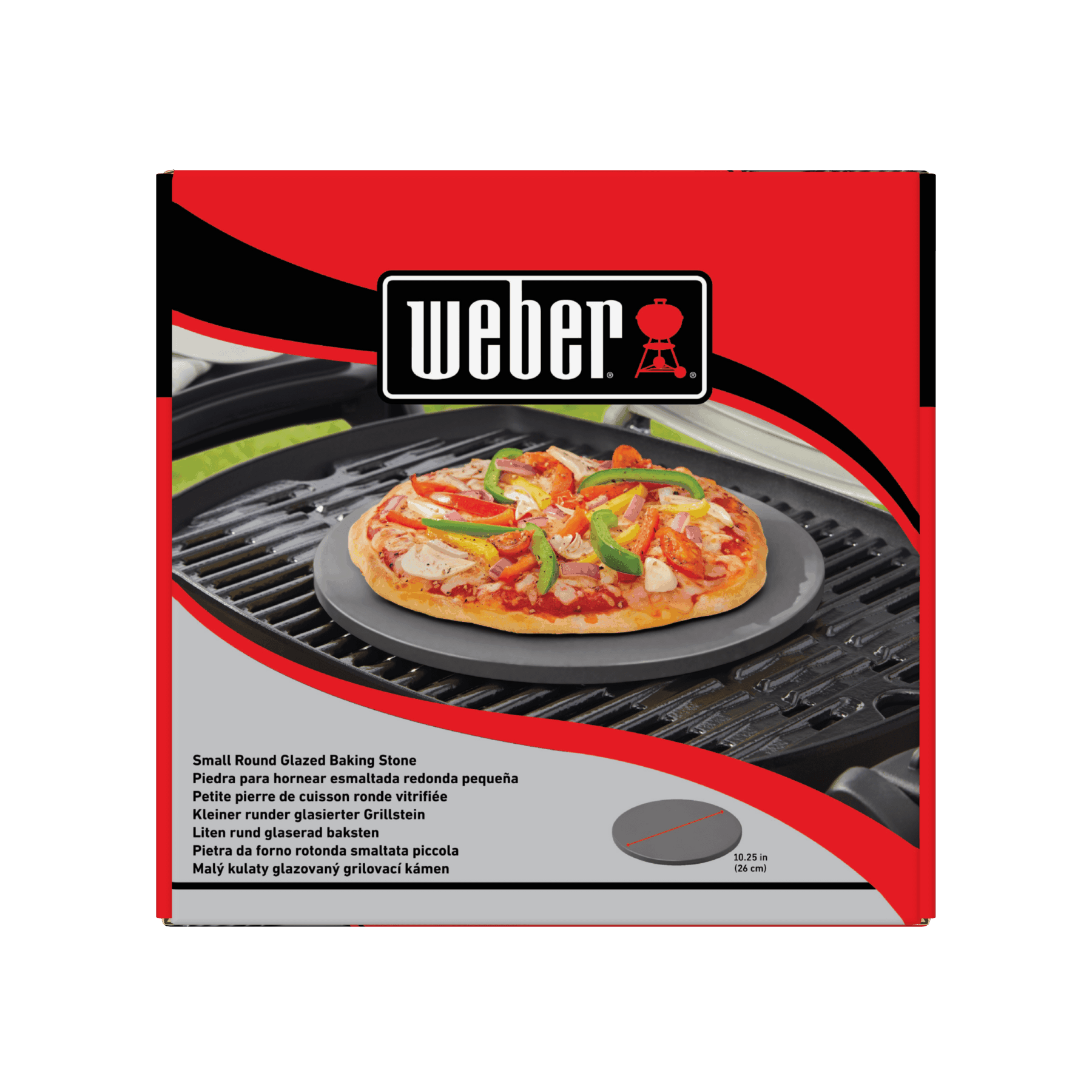 Piatră rotundă ceramică pentru pizza 26 cm Weber