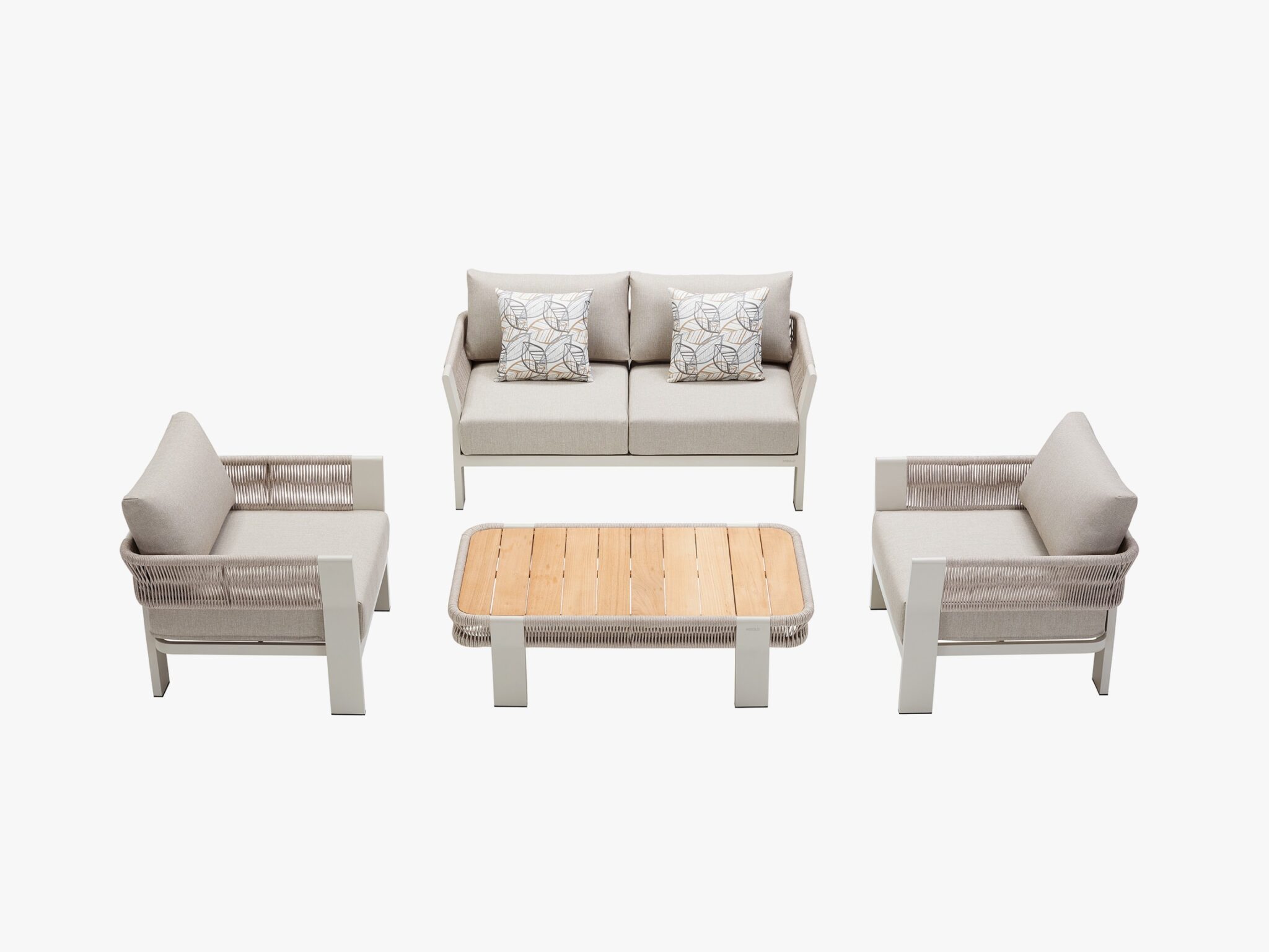 Mobilier gradina Borromeo canapea 2 locuri 2 fotolii masuta Higold 205410