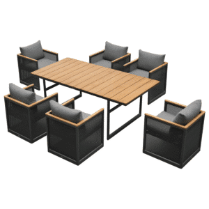 Set gradina Haven masa dreptunghiulara cu 6 scaune Higold 206560