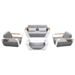 Mobilier gradina Onda canapea 2 locuri 2 fotolii masuta Higold 2042300