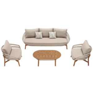 Mobilier gradina Vasca canapea 3 locuri 2 fotolii masuta Higold 301520T