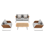 Mobilier gradina Wing canapea 2 locuri 2 fotolii masuta Higold 204920