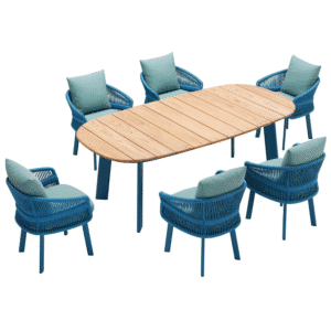 Set gradina Aio masa ovala cu 6 scaune Higold 205580