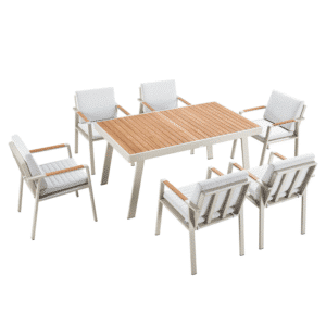 Set gradina Nofi masa dreptunghiulara cu 6 scaune Higold 680150