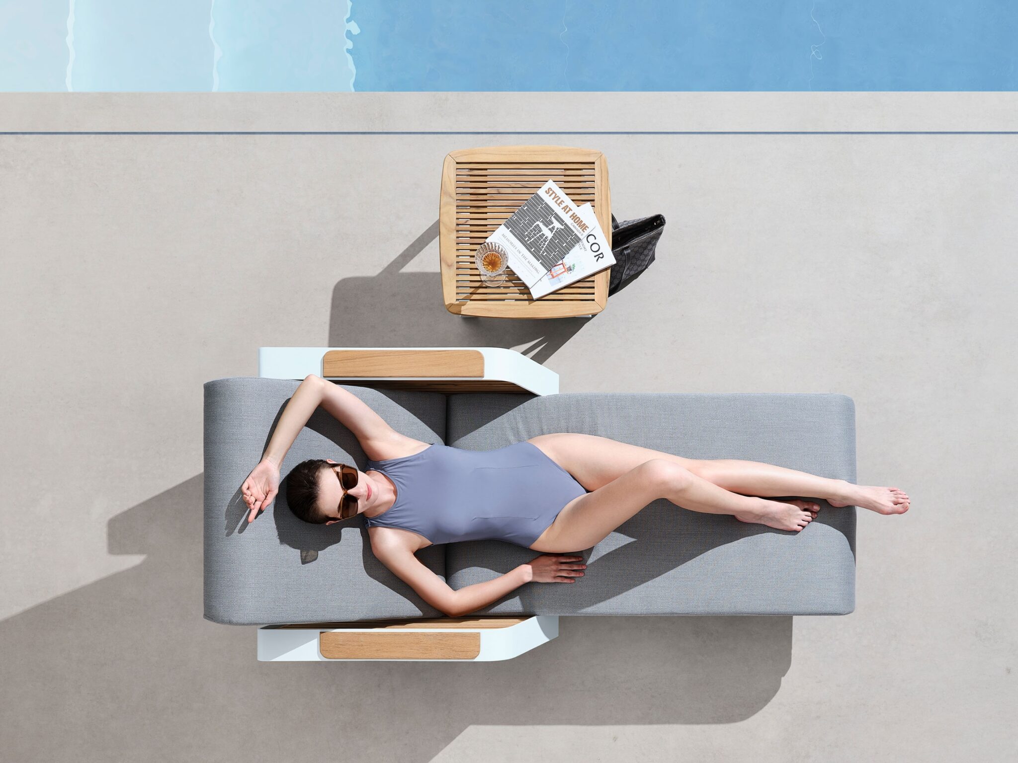 Set sezlong gradina Wing 2 sezlonguri si masuta Higold 204951_S