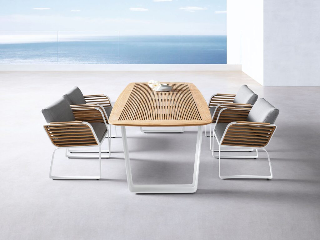 Set gradina Wing masa dreptunghiulara cu 6 scaune Higold 2049140