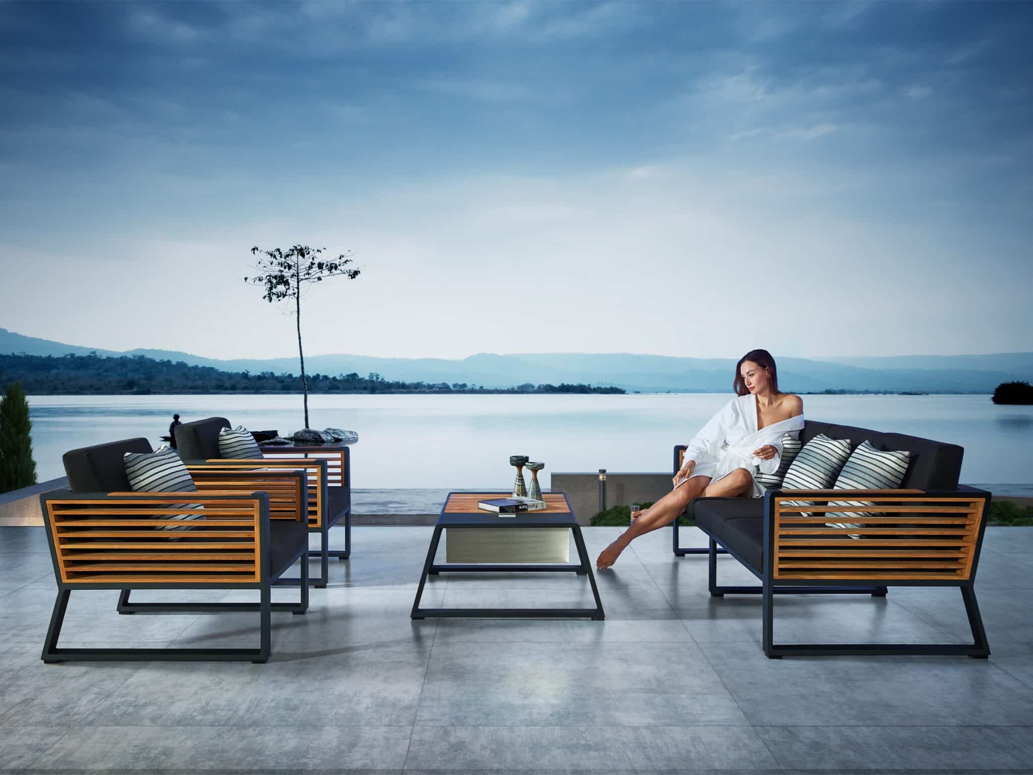 Mobilier gradina New York canapea fotolii masuta Higold 204020